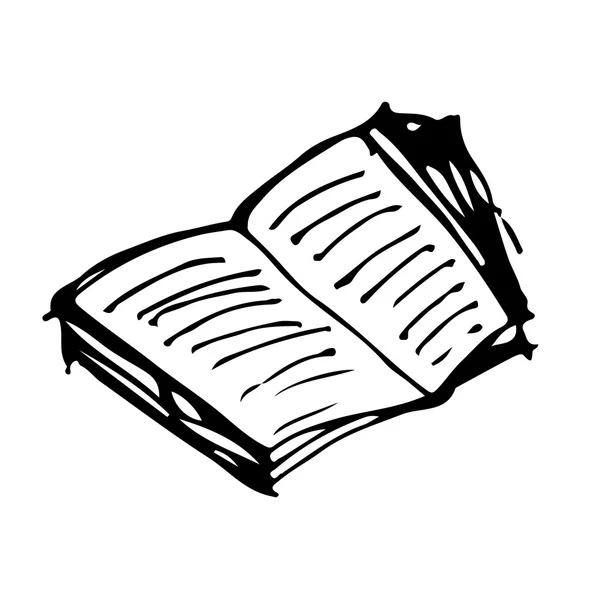 Иконка doodle book — стоковый вектор