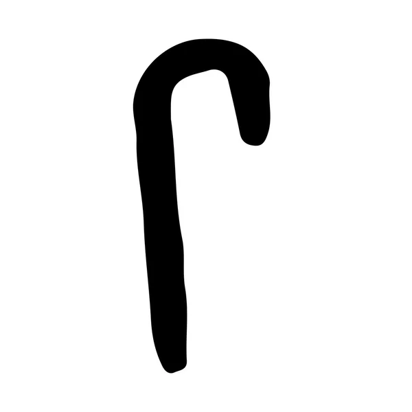 Doodle wandelstok pictogram — Stockvector