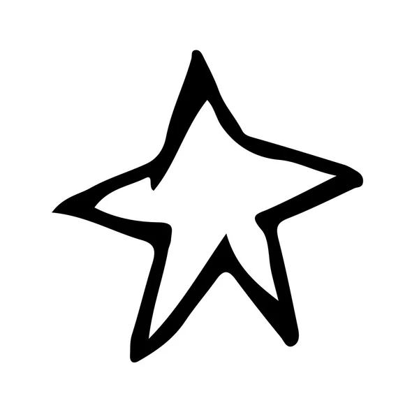 Doodle Star-Ikone — Stockvektor