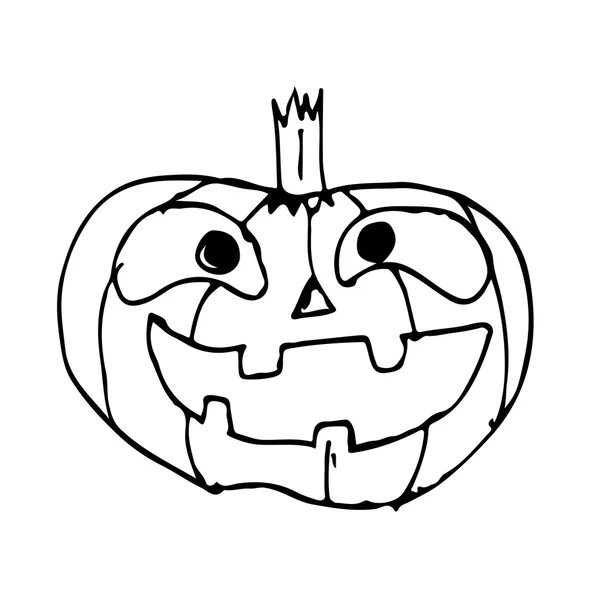 Doodle ícone de abóbora halloween —  Vetores de Stock