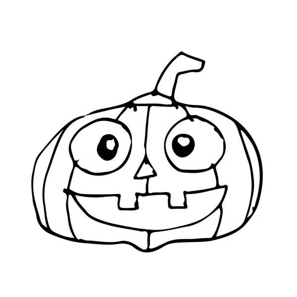 Doodle Halloween-Kürbis-Ikone — Stockvektor