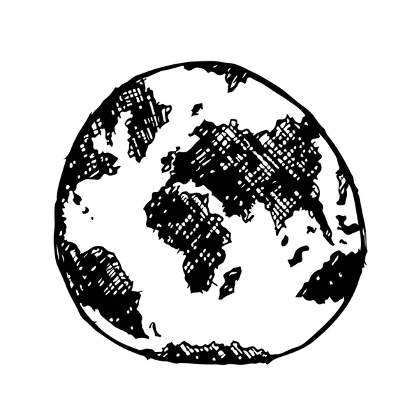 Icône du monde Doodle — Image vectorielle