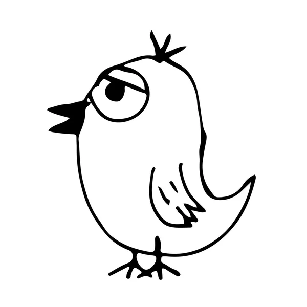 Doodle-Vogel-Symbol — Stockvektor