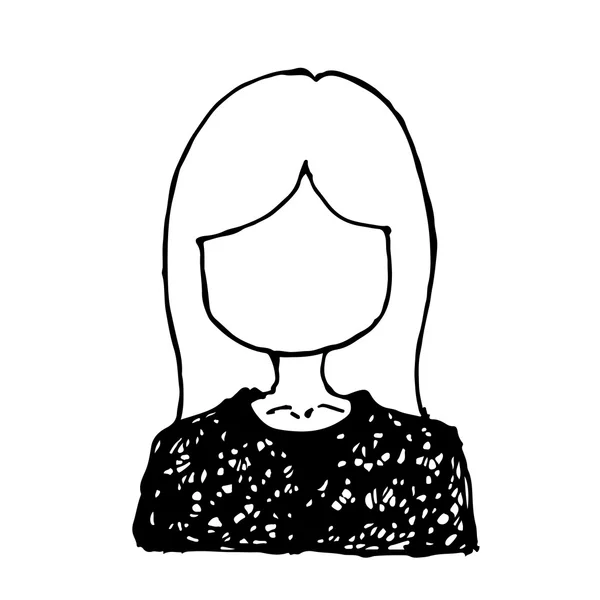 Doodle mensen avatar icon — Stockvector