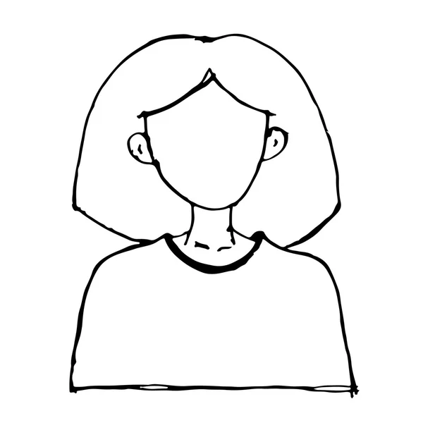 Doodle personnes icône avatar — Image vectorielle