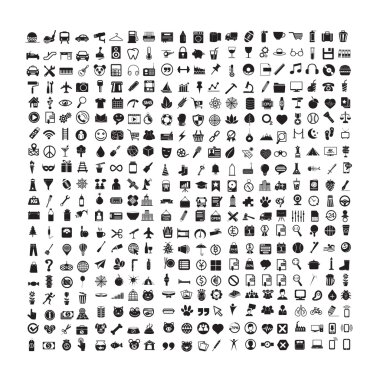 çizimde tasarım sağlam Icons set