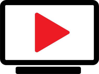  Siyah özet TV şov simgesine sahip tasarım