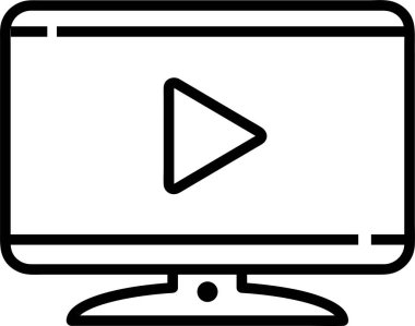  Siyah özet TV şov simgesine sahip tasarım