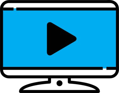  Siyah özet TV şov simgesine sahip tasarım