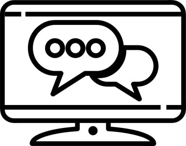  Siyah özet TV şov simgesine sahip tasarım