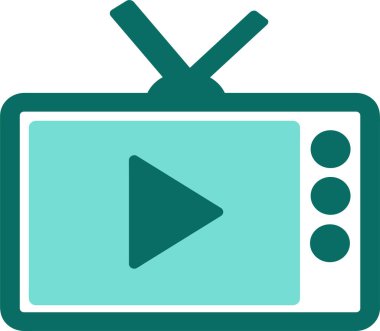  Siyah özet TV şov simgesine sahip tasarım