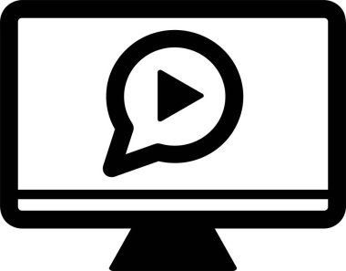  Siyah özet TV şov simgesine sahip tasarım