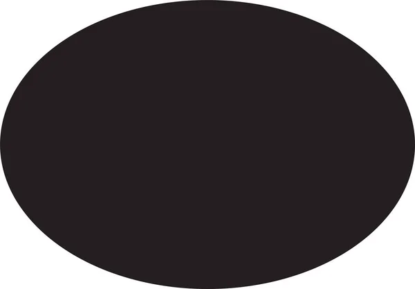 Geometrik Formlara Sahip Basit Simge Tasarımı Beyaz Arkaplanda Siyah Oval — Stok Vektör