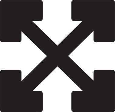 Tam ekran ikonu vektör illüstrasyonu