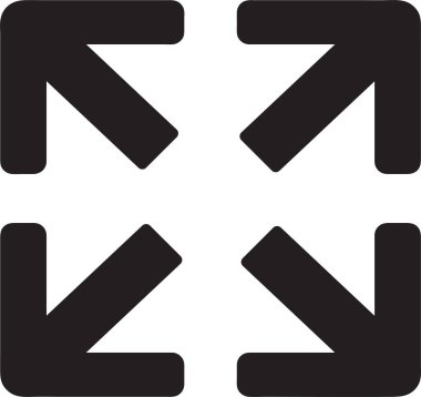 Tam ekran ikonu vektör illüstrasyonu