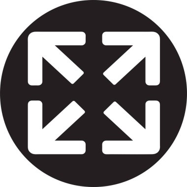 Tam ekran ikonu vektör illüstrasyonu