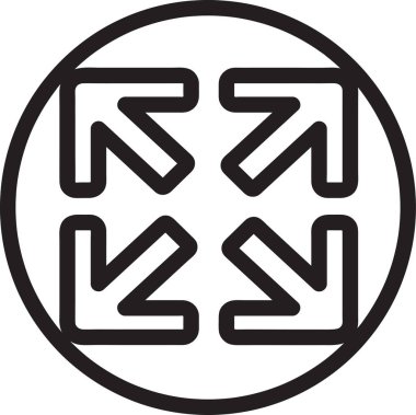 Tam ekran ikonu vektör illüstrasyonu