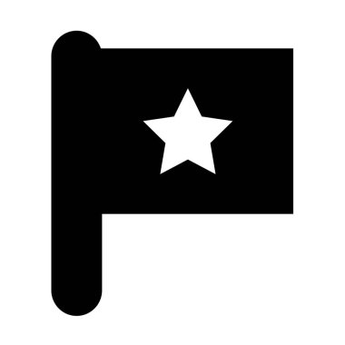 bayrak pin simgesi vektör illüstrasyonu