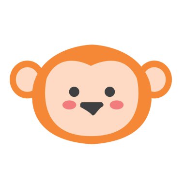 maymun ikon vektör illüstrasyonu