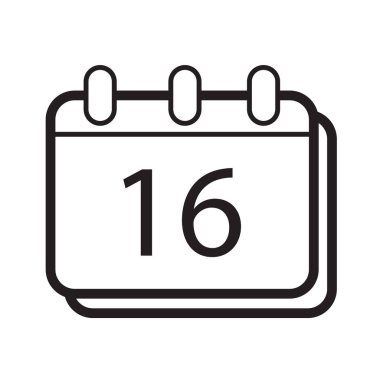 Takvim simgesi vektör illüstrasyonu