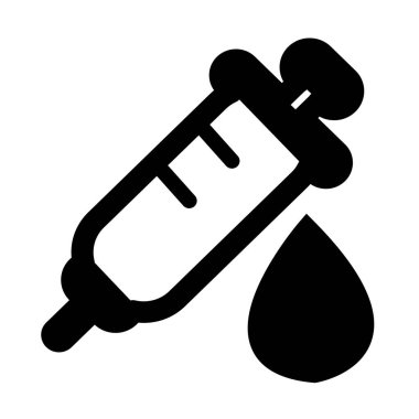 Aşı şırınga ikonu vektör çizimi