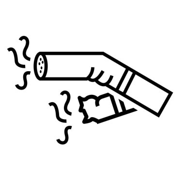 sigara ikonu vektör illüstrasyonu