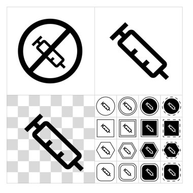 Uyuşturucu ikonu vektör illüstrasyonu