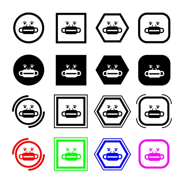 Face Mask Icon Vector Illustration — Stock Vector