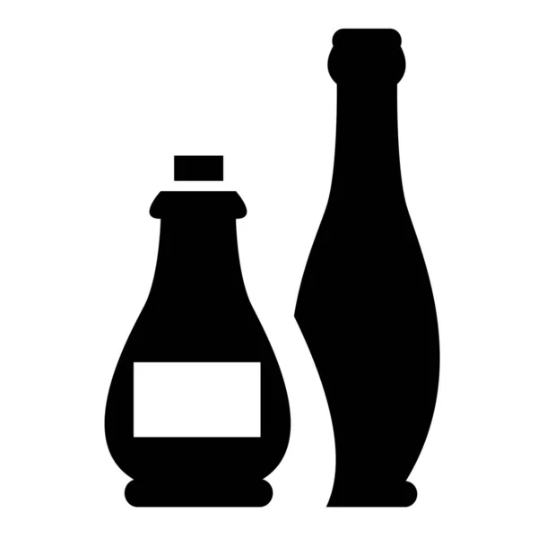 Alcool Boisson Icône Vectoriel Illustration — Image vectorielle