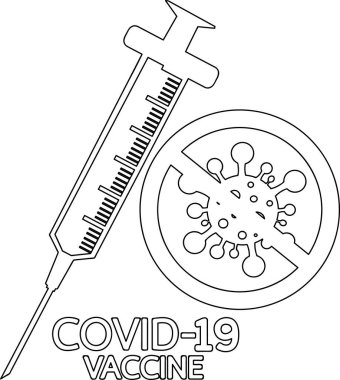 Coronavirus Covid-19 Aşı ikonu tasarımı