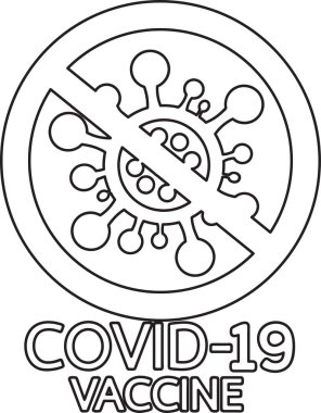 Coronavirus Covid-19 Aşı ikonu tasarımı