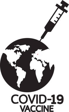 Coronavirus Covid-19 Aşı ikonu tasarımı