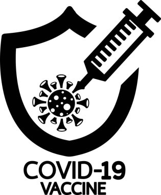 Coronavirus Covid-19 Aşı ikonu tasarımı
