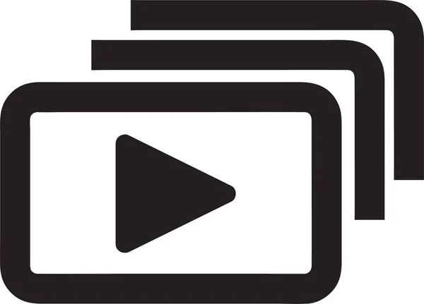 Простий Дизайн Значка Відео Бібліотеки — стоковий вектор