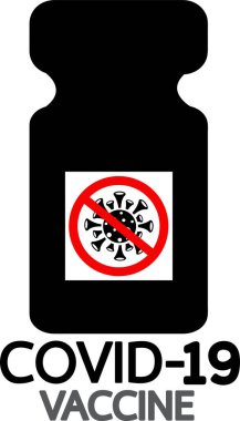 Coronavirus Covid-19 Aşı ikonu tasarımı