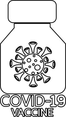 Coronavirus Covid-19 Aşı ikonu tasarımı