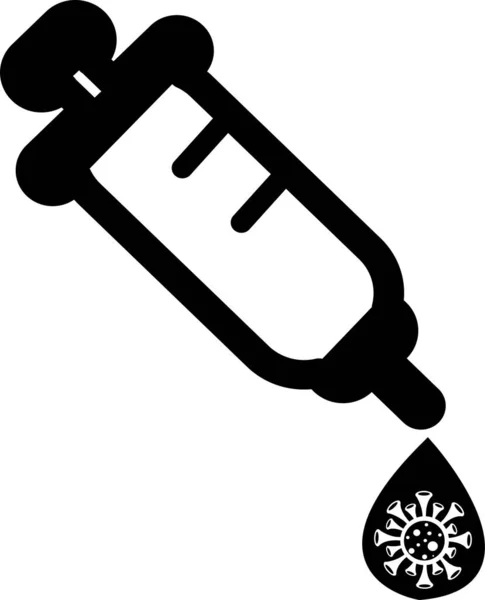 Coronavirus Covid Design Ikon Vakcíny — Stockový vektor