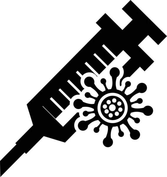 Design Des Impfstoffsymbols Covid Für Coronavirus — Stockvektor