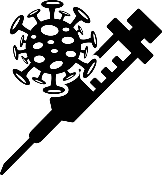 Desenho Ícone Vacina Coronavirus Covid — Vetor de Stock