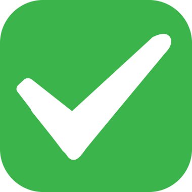 Kene simgesi onay işareti tasarımını kabul et