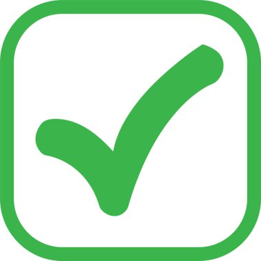 Kene simgesi onay işareti tasarımını kabul et