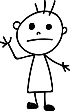 Çocuk çizgi film el çizimi işaret tasarımı