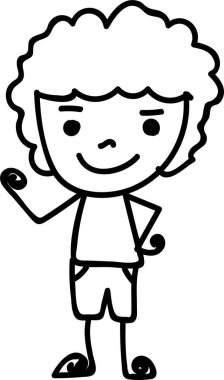 Çocuk çizgi film el çizimi işaret tasarımı