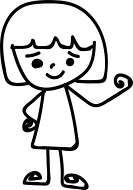 Çocuk çizgi film el çizimi işaret tasarımı