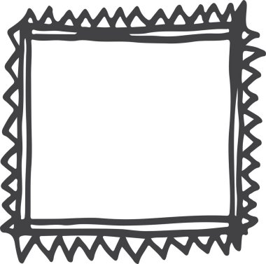 Çerçeve el çizimi işaret tasarımı