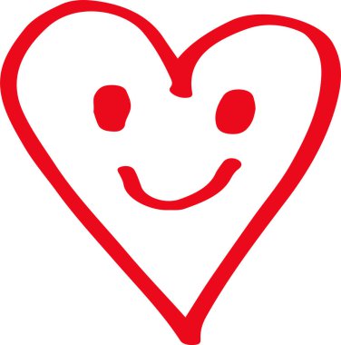 Kalp el çizimi simge tasarımı