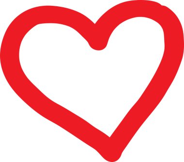 Kalp el çizimi simge tasarımı