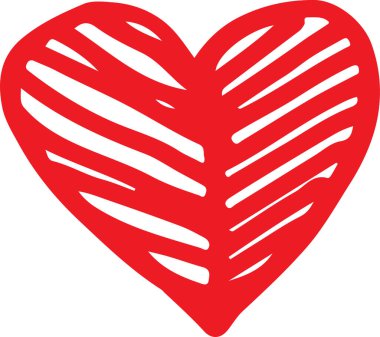 Kalp el çizimi simge tasarımı