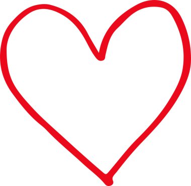 El çizimi kalp işareti tasarımı