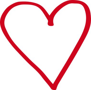 El çizimi kalp işareti tasarımı